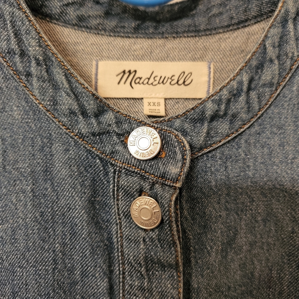 Madewell patch pocket denim dress xxs - Picture 4 of 6